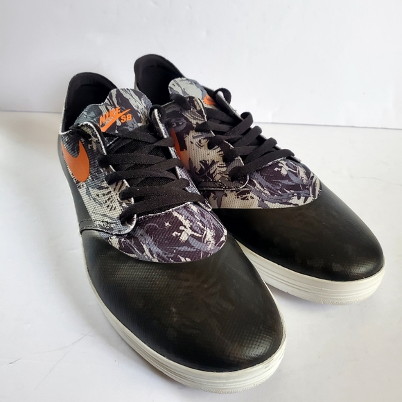 Nike Men's SB Lunar Black/Orange Size 14